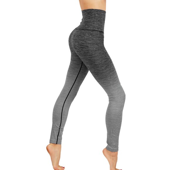 NWT Yoga Dry-Fit Ombre Compression Leggings Seamless High Waist Tummy support - Picture 2 of 6